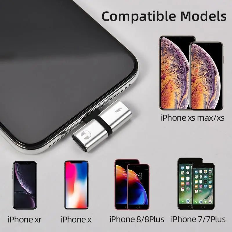 2 - in - 1 Dual - Port Headphone Charger Adapter - Shengyao Chuangqi (HK) International Limited