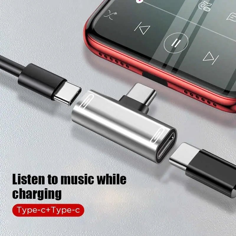 2 - in - 1 Dual - Port Headphone Charger Adapter - Shengyao Chuangqi (HK) International Limited