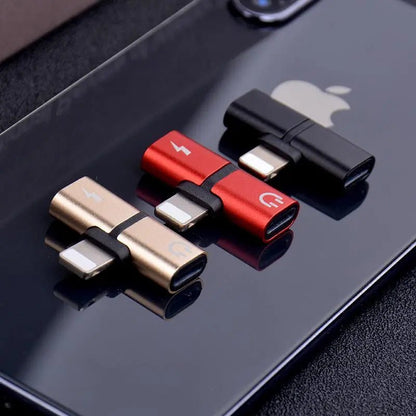 2 - in - 1 Dual - Port Headphone Charger Adapter - Shengyao Chuangqi (HK) International Limited