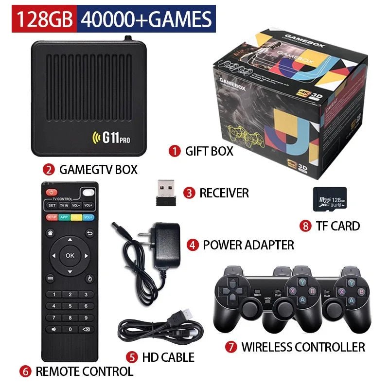 2025 G11 PRO TV Game BOX Android Dual System 3D Classic Arcade Games Player 2.4GHz Wireless Gamepad Video G11 Pro Game Console - Shengyao Chuangqi (HK) International Limited