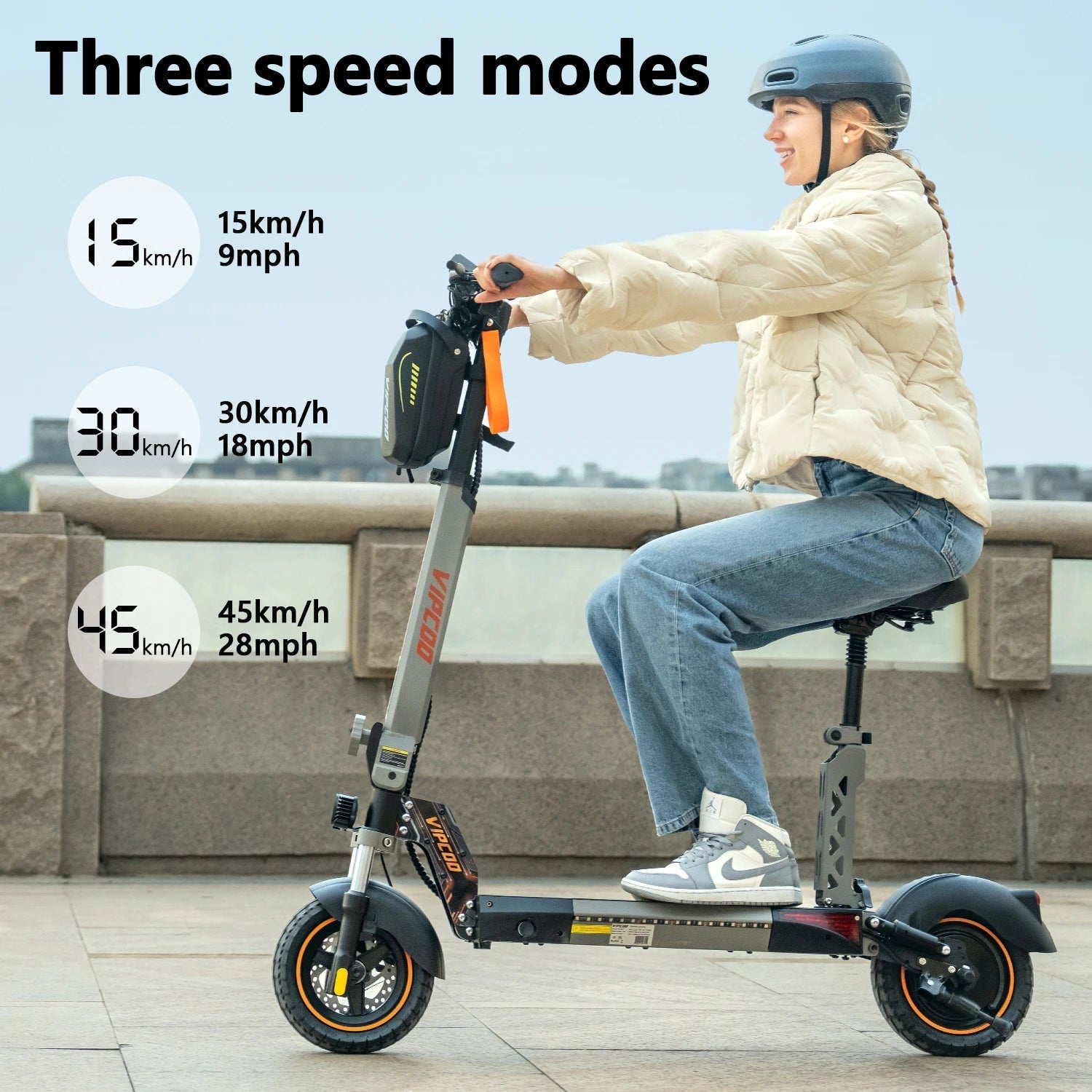 2025 Newest Popular 700W Single Motor VIPCOO VS1 High Speed Two - Wheel Foldable Adult Electric Scooter - Shengyao Chuangqi (HK) International Limited