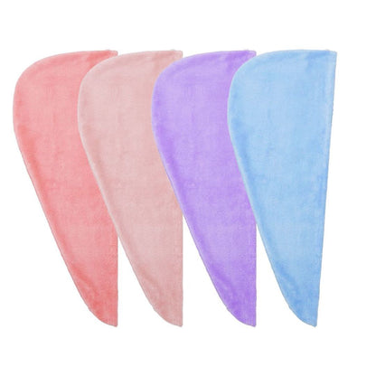 1 Pack Women Quick Dry Hair Cap Water Absorbent Coral Fleece Shower Cap Thickened Microfiber Hair Towel for Hair Drying and Wrapping 4 Colors