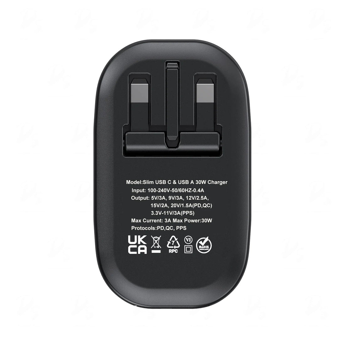 30W UK Plug Wall - mounted Usb C Charger with Pd3.0 Fast Charging and Gan for iPhone Supports Custom Popular Thin and Light Models - Shengyao Chuangqi (HK) International Limited