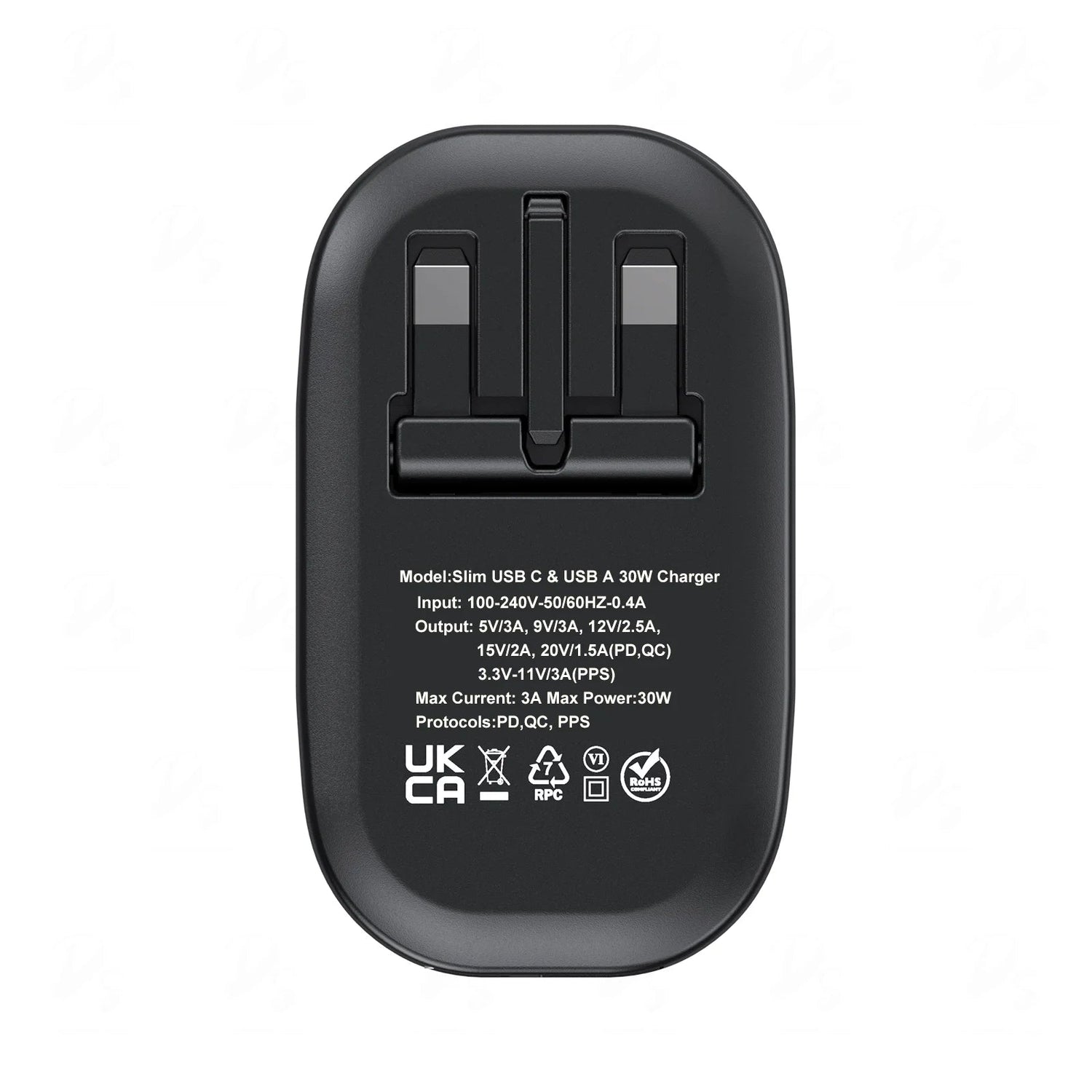 30W UK Plug Wall - mounted Usb C Charger with Pd3.0 Fast Charging and Gan for iPhone Supports Custom Popular Thin and Light Models - Shengyao Chuangqi (HK) International Limited