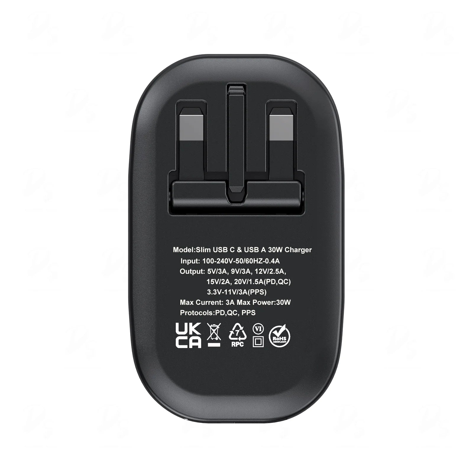 30W UK Plug Wall - mounted Usb C Charger with Pd3.0 Fast Charging and Gan for iPhone Supports Custom Popular Thin and Light Models - Shengyao Chuangqi (HK) International Limited