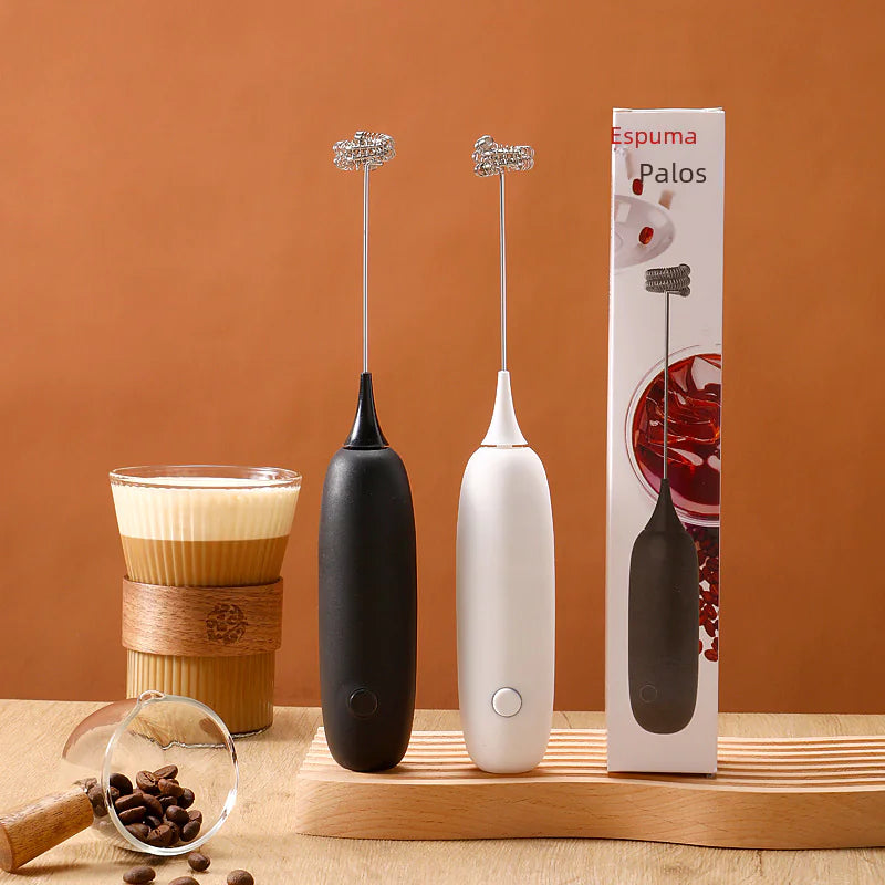 “Handheld Electric Milk Frother for Home Baking”