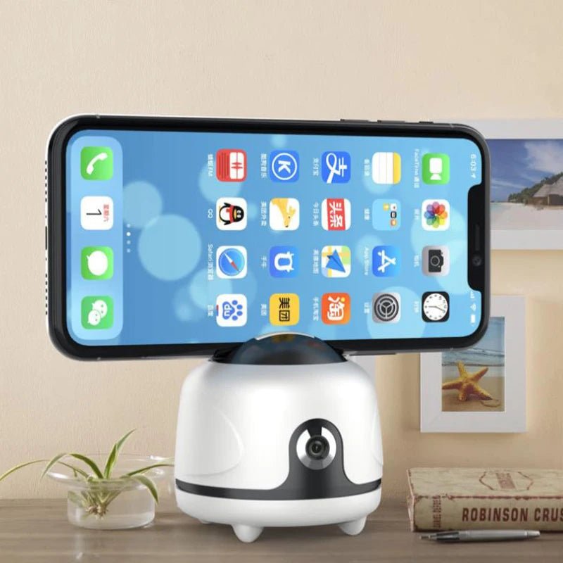 360 Auto Rotation Smart Video Shooting Gimbal With Face Tracking Custom Logo Portable Mobile Phone Holder Stabilizer Desk Usage - Shengyao Chuangqi (HK) International Limited
