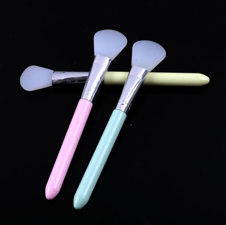 1pcs Professional Cosmetic Makeup Mask Brush Wooden Handle Facial Clay Mask Blending Brush Cosmetic Makeup Set Mask Silicone Brush DIY Mask Brush Beauty Tools