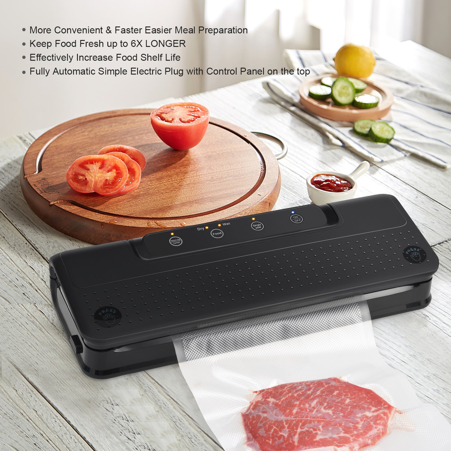 Automatic vacuum sealer food plastic seal household kitchen dry and wet preservation packaging tool