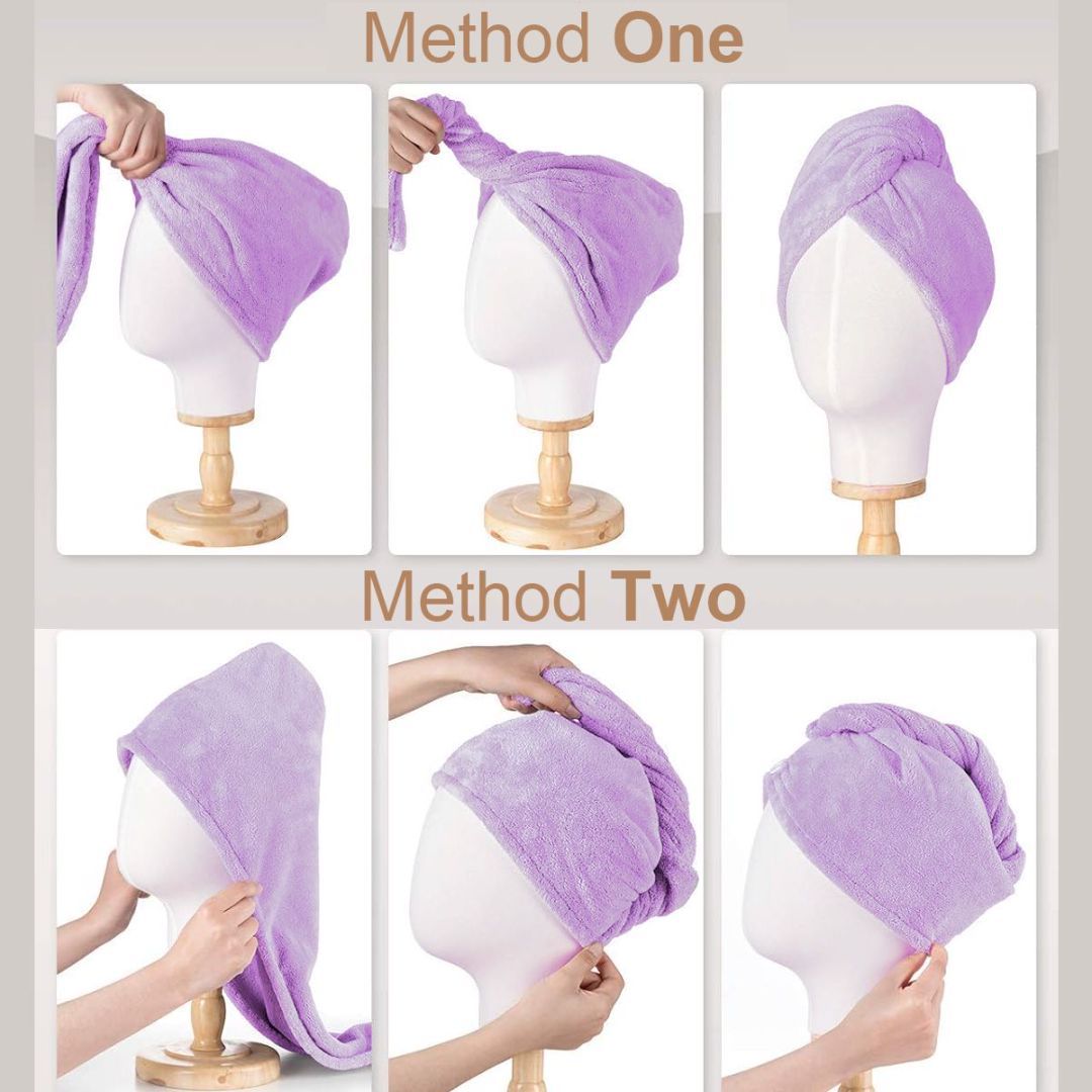 1 Pack Women Quick Dry Hair Cap Water Absorbent Coral Fleece Shower Cap Thickened Microfiber Hair Towel for Hair Drying and Wrapping 4 Colors