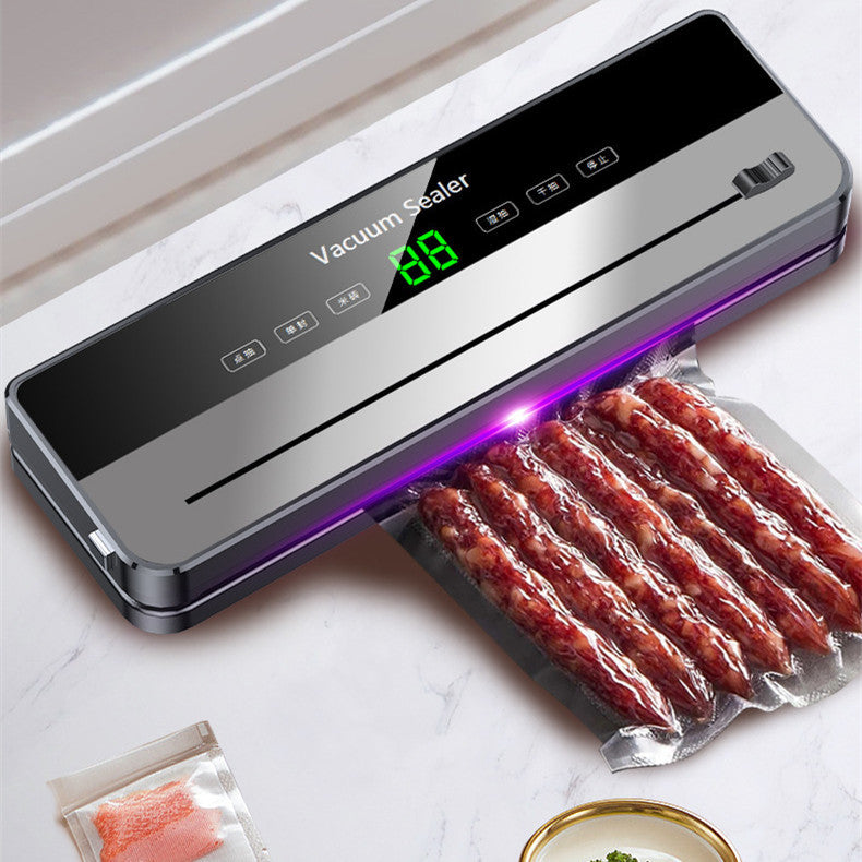 Electric Vacuum Sealer Built In Cutter Kitchen Food Storage Seal Touch Button Wet and Dry Food Packaging Sealer Kitchen Vacuum Cleaner