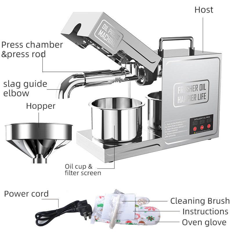 Stainless Steel Household Oil Press Automatic Small Food