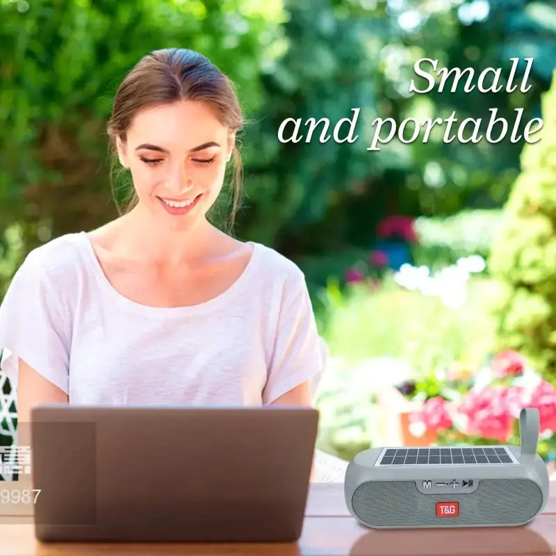 Solar-Powered TWS Bluetooth Speaker Gift - Portable Charger