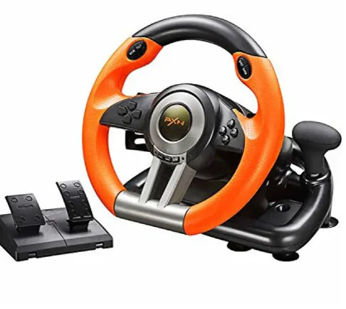Racinova Racing Game Steering Wheel - PC/PS3/4/Xbox One/Switch Compatible USB ABS &amp; Metal Realistic Driving Simulator