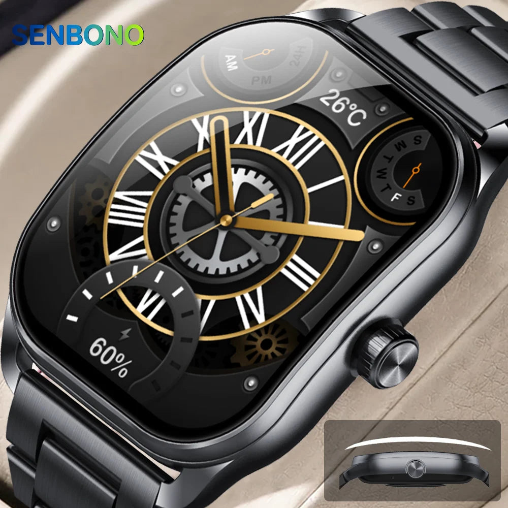 SENBONO JX629 Big Screen Smart Watch 2.01inch 300mAh Large Battery BT Call Sport Watch Fitness Tracker Women Smartwatch Men