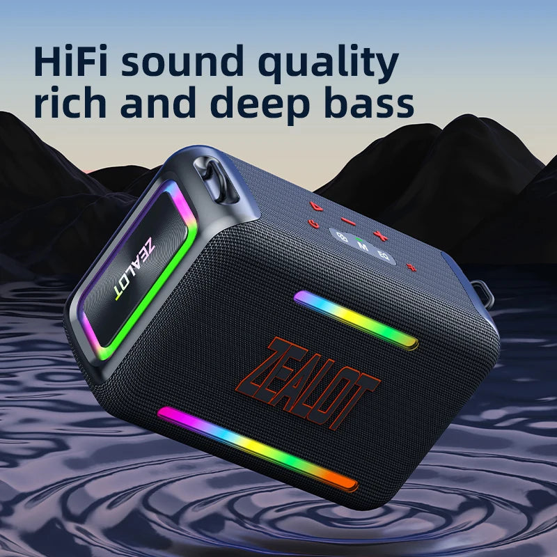ZEALOT S95 120W Portable Blue Tooth Wireless Speakers PX6 Waterproof Large Loud Outdoor Speaker