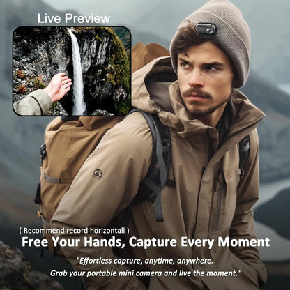Mini Body Camera Action Cam with  Photo and Video Recording -Waterproof Thumb Size Hands Free Body Worn Cameras