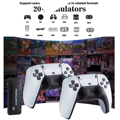 Ampown U9 Wireless 2.4G HD for FC/N64 Emulator Arcade Home TV Mini Ps5 Handle 64GB 10000 PS Retro  Video Game Console