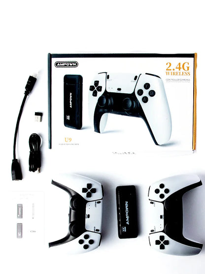 Ampown U9 Wireless 2.4G HD for FC/N64 Emulator Arcade Home TV Mini Ps5 Handle 64GB 10000 PS Retro  Video Game Console