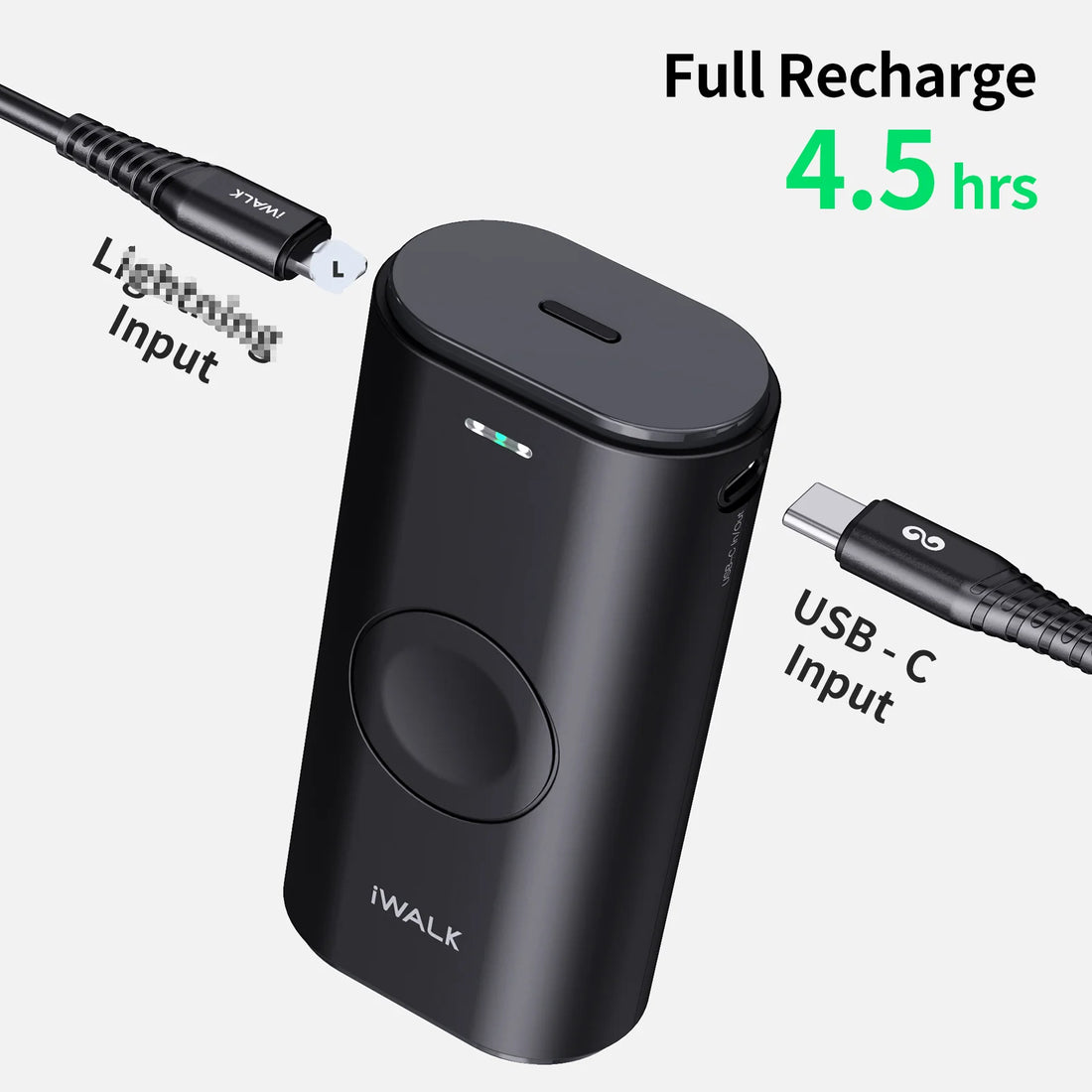 2025 Trending iPhone Iwatch Magnetic Wireless Power Bank 9000mah High Capacity Small Size Portable Charger with Bulit-in Cable