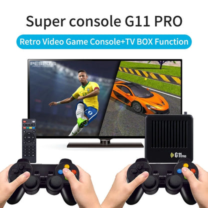 2025 G11 PRO TV Game BOX Android Dual System 3D Classic Arcade Games Player 2.4GHz Wireless Gamepad Video G11 Pro Game Console
