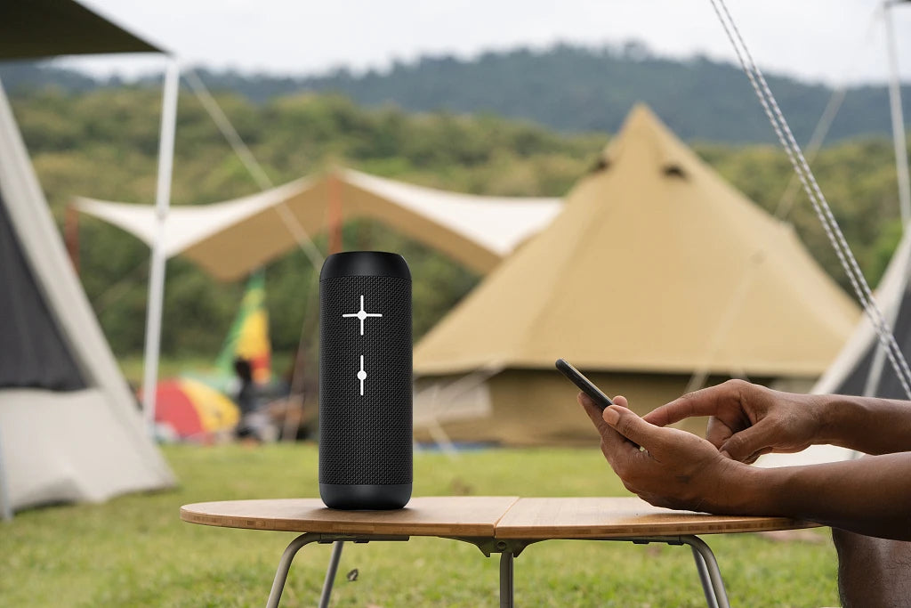 Hot Selling EBS-606 14W Powerful Bass for Bluetooth Speaker Fabric Mesh Handle Wireless Charging Function for Computer Sound Box