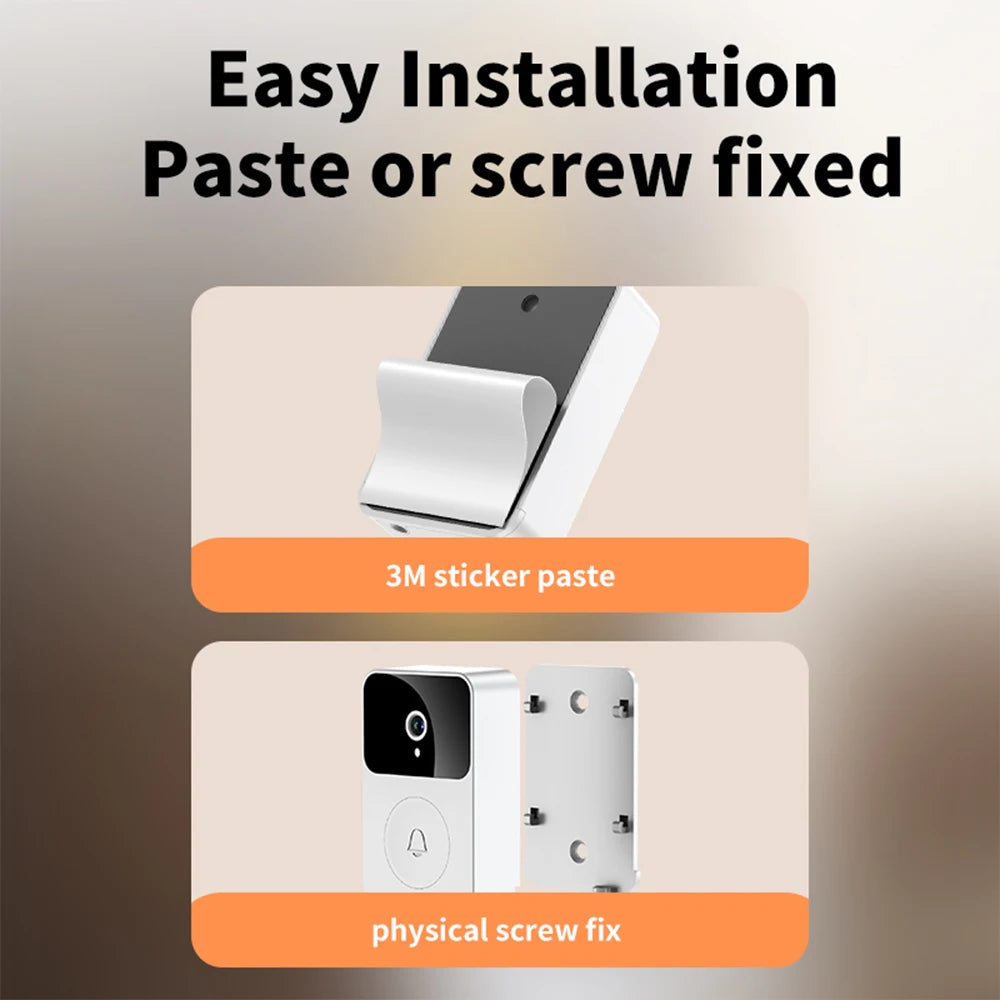 X9 Wireless HD 1080p OLED Video Doorbell with Night Vision Intercom Voice &amp; Rechargeable Security System for Home or Hotel