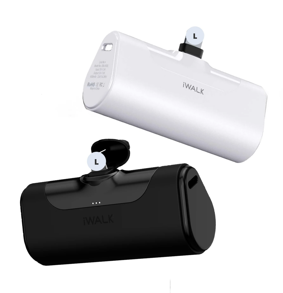 IWALK Real at a Loss Good Quality 4500mAh Portable Charger Mini Power Bank with iPhone Plug and LED Display 2-in-1 Packaging