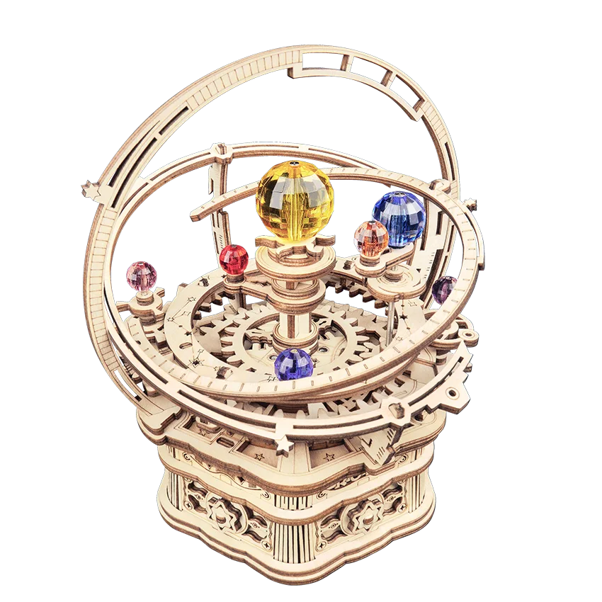Robotime AMK51 Starry Night 3D Wooden Diy Handmade Assembled Jigsaw Puzzles for Dropshipping