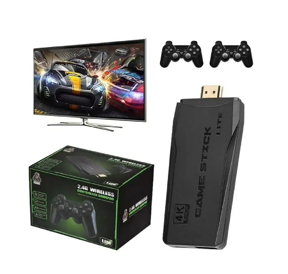 4K M8 Mini Video Game Console USB Stick Wireless Handheld Player Built-in 3500 HD TV Out Handheld Retro Video