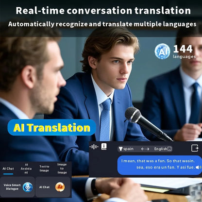 SENBONO AI Language Translation Glasses Supports 144 Language Translations Wireless Music Calling Rechargeable AI Smart Glasses