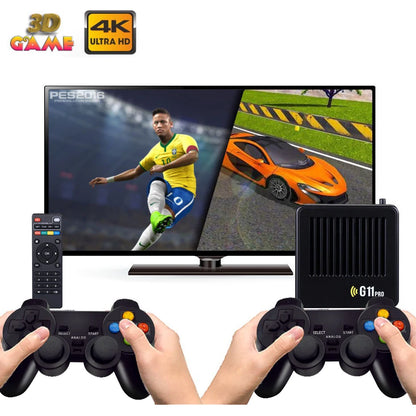 2025 G11 PRO TV Game BOX Android Dual System 3D Classic Arcade Games Player 2.4GHz Wireless Gamepad Video G11 Pro Game Console