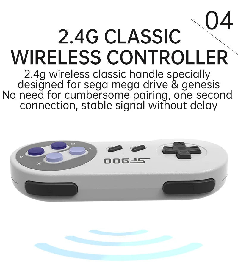 4K HD SF900 2.4 Wireless Controller Game Stick 16 Bit TV Video Game Console