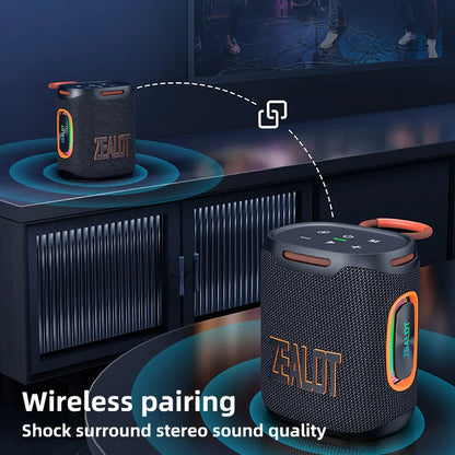 New Model Portable Blue Tooth Speaker Zealot S122 25w 6000mAh Battery Speaker in US Warehouse