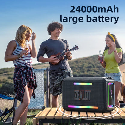 ZEALOT S95 120W Portable Blue Tooth Wireless Speakers PX6 Waterproof Large Loud Outdoor Speaker