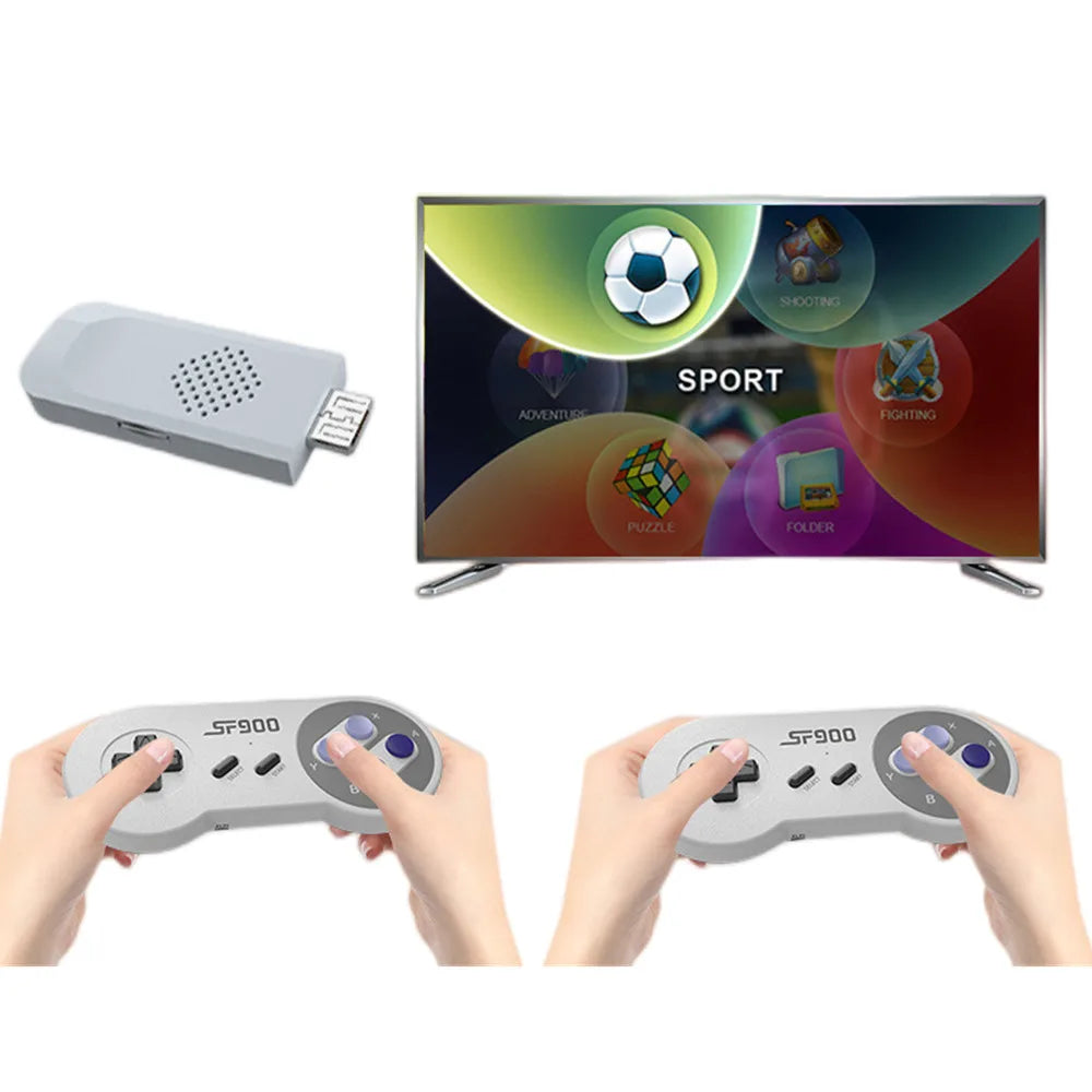4K HD SF900 2.4 Wireless Controller Game Stick 16 Bit TV Video Game Console