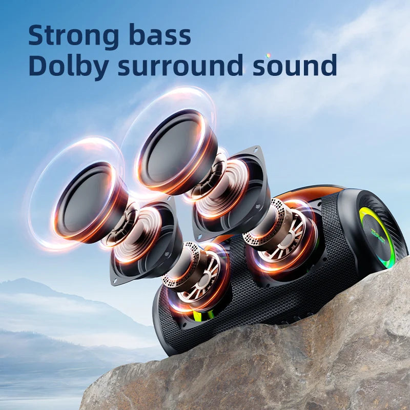 Zealot P11 Portable Blue Tooth Speaker 50W Output Power with RGB LED Lighting 6000mAh