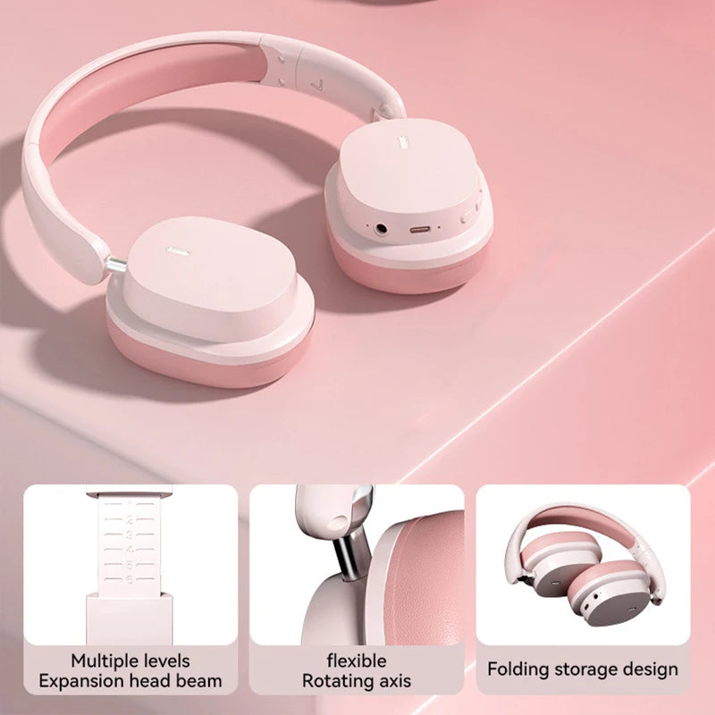 Wireless Stereo Headphones SY30 Foldable Lightweight Sports Headset Hifi Sound Over Ear Earphones for Home Office Cellphone