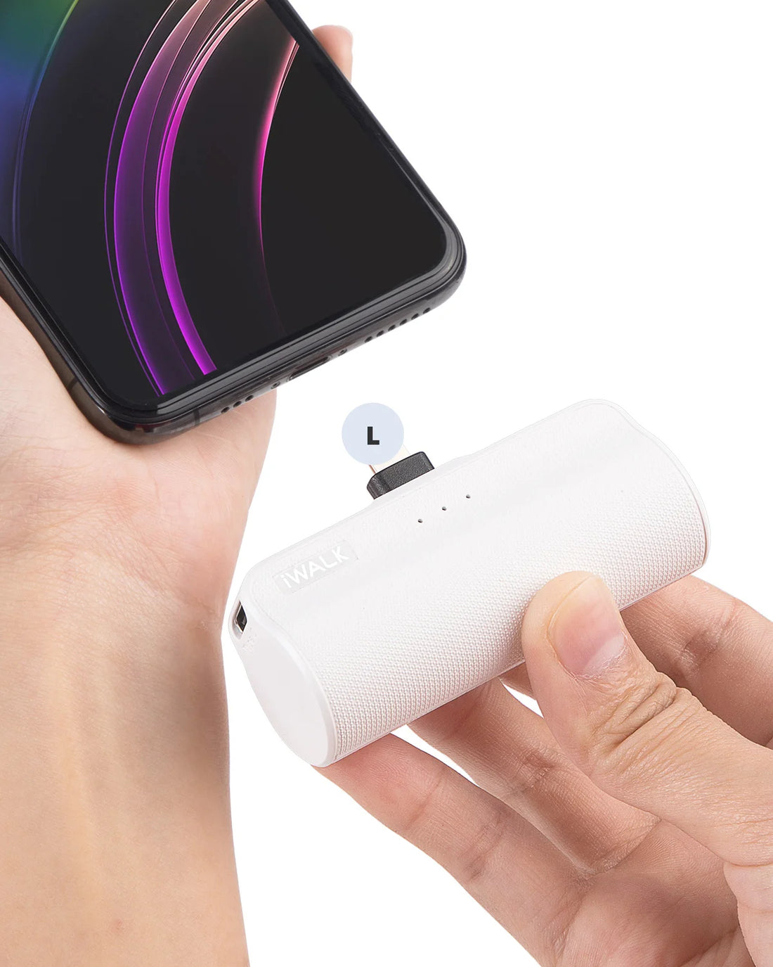 IWALK Mini Portable Power Bank Built-in iphone Plug Small Size Mobile Charger Battery Capsule Phone Power Station for Daily Use