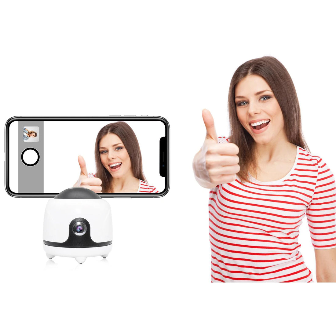 Auto Tracking Camera Mount No App Smart Shooting Selfie Stick 360 Rotation Auto Face Object Tracking Camera Phone Holder