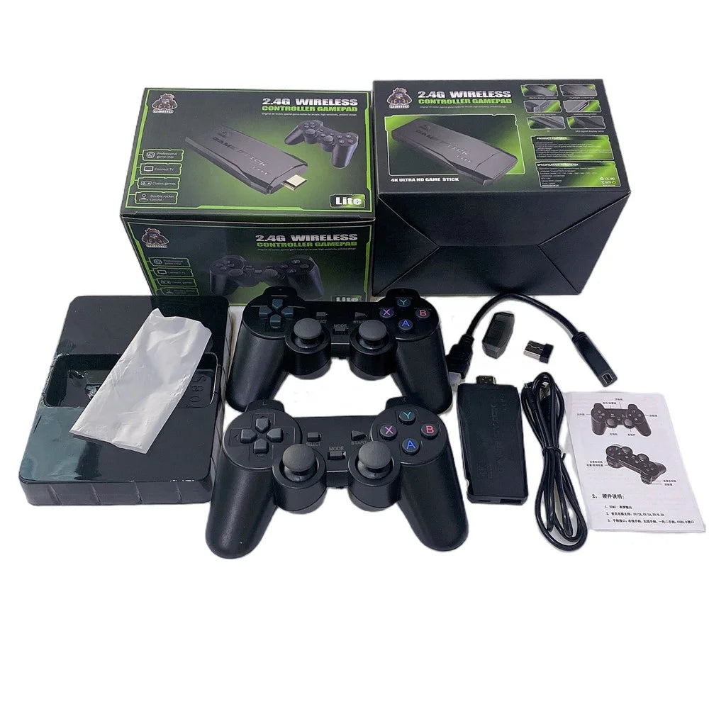 4K M8 Mini Video Game Console USB Stick Wireless Handheld Player Built-in 3500 HD TV Out Handheld Retro Video