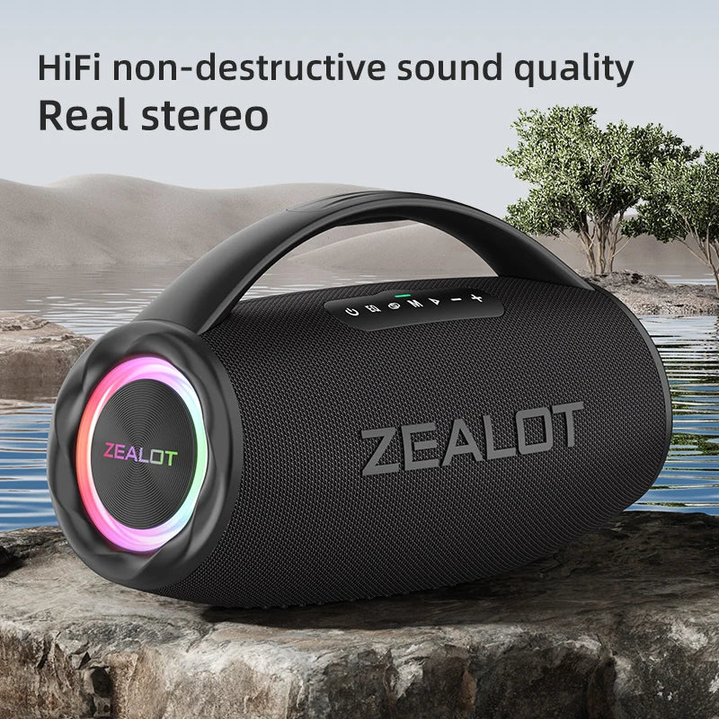 High Quality Zealot S97 80W Portable Loud Outdoor Active Speakers with Bass for Mobile Phone Use