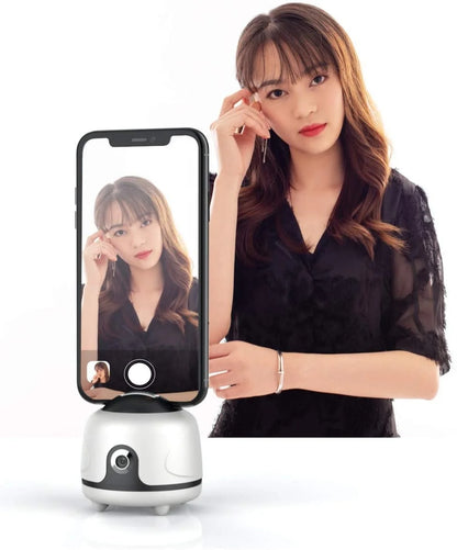 Custom Logo Available 360 Auto Rotation Tracking Smart Video Shooting Support Face Tracking Camera Mobile Phone Holder