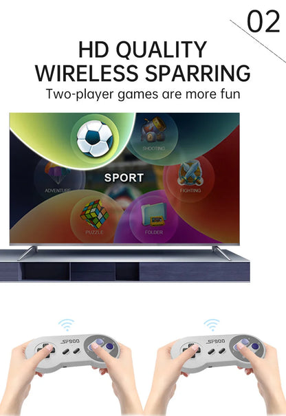 4K HD SF900 2.4 Wireless Controller Game Stick 16 Bit TV Video Game Console