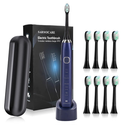 New Hot Selling Wholesale 8 Heads Family Using Waterproof Box Power Battery Soft Gift Packing Dupont Electric Sonic Toothbrush