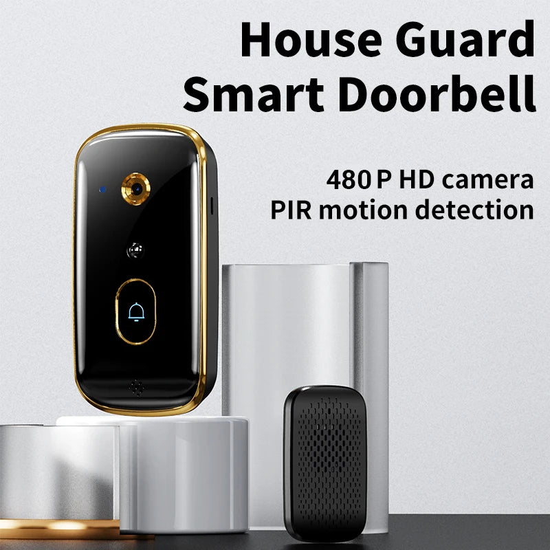 X10 Intelligent WIFI Doorbell Night Vision 480P Camera Multifunctional APP Supported French Language Battery Household Outdoor