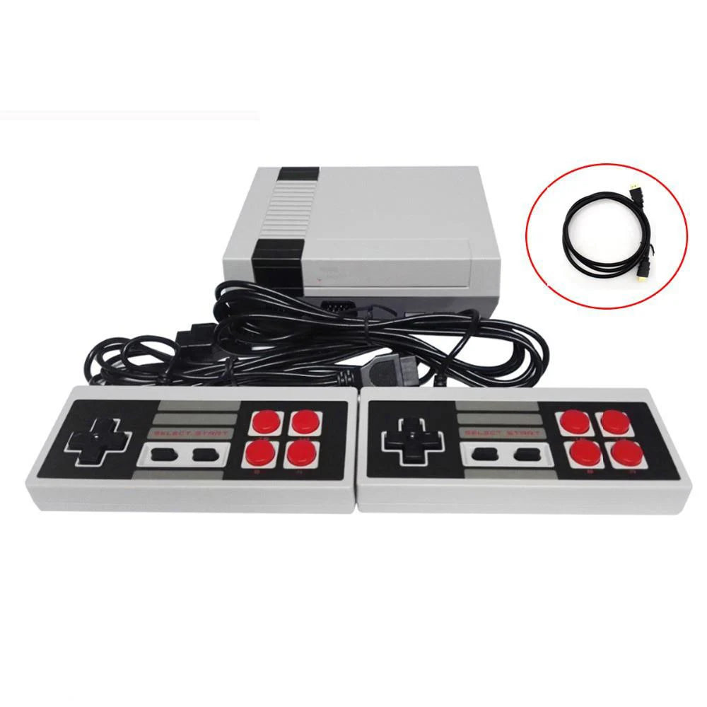 Mini Classic Retro TV Video Game Console 8 Bit Four Button Built-in 621 Game Av Output Dual Gamepad for Nes