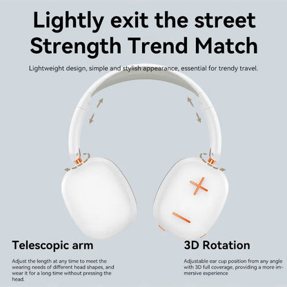 Foldable Over-Ear Headphones B300 Gaming Earphones 40mm Driver Computer Wireless Headset LED Indicator Light for Workout Running