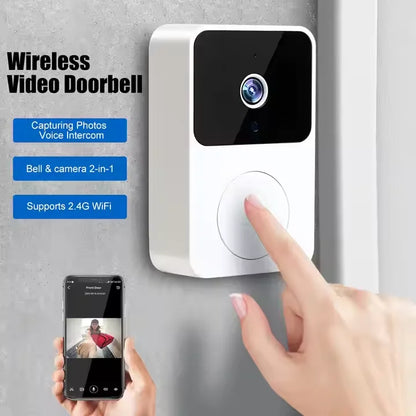 X9 Wireless HD 1080p OLED Video Doorbell with Night Vision Intercom Voice &amp; Rechargeable Security System for Home or Hotel