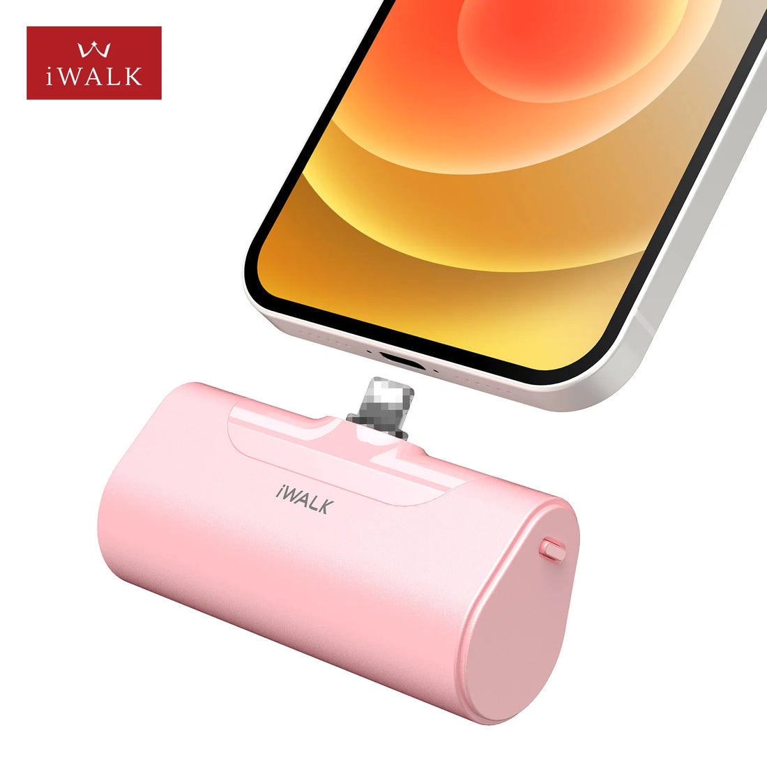 2025 Technology Fancy Ladies Lipstick Powerbank iphone Charger Portable Compact Docking Battery with Bulit-in iphone Plug